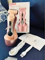 Electric Shaver for Women for Legs Bikini Trimmer Electric Razors for Women Underarm Public Hairs Rechargeable Womens Shaver Wet Dry Use Painless Cordless with Detachable Head 