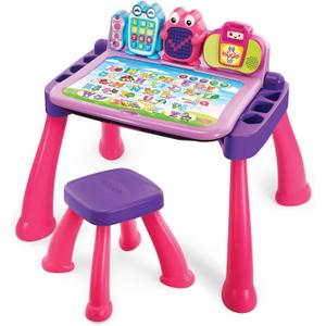 VTech Touch and Learn Activity Desk Deluxe, Pink, 26.3" X 21.8" X 20.5"