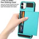 Vofolen for iPhone 11 Case Wallet with Card Holder [Max 3 Cards] Sky Blue