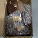 Wooden Salt and Pepper Grinder Set 11.8 Inch Manual Salt and Pepper Mill with Tray Adjustable Coarseness and Refillable Wood Grinders with Gold Bottle Label for Kitchen(Wood Color)