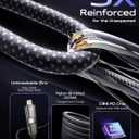 USB C Cable Fast Charging 60W iPhone Charger Cable 6FT, [Apple MFi Certified] USB to USBC to Lightning Cable 4 in 1 Charging Cable with Type C/USB A for iPhone 17/16/15/14/13/12/iPad/Android/MacBook