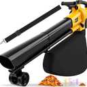 3-in-1 Leaf Vacuum Cordless with Bag Compatible for Dewalt 20V Battery, Electric Leaf Mulcher & Leaf Vacuum with Bag 40L, Handheld Leaf Blowers for Lawn Care, 5 Speeds, Turbo Mode(Not Battery)