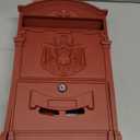 Yoocabinet Wall Mount Mailbox, Large Capacity Mailbox for Outside,Aluminum and Galvanized Steel Rust-Proof Hanging Secured Postbox, Security Key Drop Box,18"x11.8"x4.9" Red