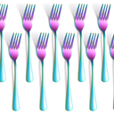 Rainbow Fork Set Of 12 Pieces, Iridescent Silverware Salad Forks, Stainless Steel Cutlery, KITWARE Kitchen Utensils, New Appartment Essential Tableware