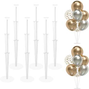 6 Set Balloon Arch Kit with Base, Balloon Sticks, Arch Stand for Birthday, New Year, Halloween, Wedding Decorations