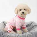 Dog Pajamas, Soft Stretchy Pet Pajamas for Small Medium Dogs - Cute Dog Pajama Onesie with Swan Print, Breathable & Stretchable Dog Pjs for Summer (Pink, L)