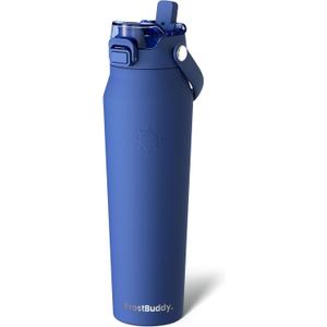 Frost Buddy 32oz Insulated Water Bottle with Straw & Chug Lid | Leak-Proof Stainless Steel | 24-Hours Cold | Sweat-Proof, Cup Holder Friendly | Ideal for Gym, Travel, Sports & Everyday Hydration