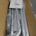 2 Step Stool with Handle & NonSkid Platform, Adjustable Handrail Step Stool for Elderly, Adults, Lightweight Bed Step Foot Stool for Kitchen, Bedside, RV, Bathtub,Supports 400 lbs (White)