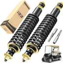 10L0L EZGO Golf Cart Front & Rear Shock Absorber Kit with Heavy Duty Coil Springs for TXT & Medalist 1994+ Gas/Electric, Replaces 70928-G01 76418-G01(Black, 2 Pack)