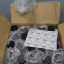 Moretoes 36pcs 12oz Juice Bottles, Plastic Bottles with Lids, Reusable Clear Containers with Caps for Juices, Milk, Smoothie and Other Beverages