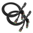 3 in 1 Deutsch Dual DT Adapter Connector Splitters Plug Y-Shape Wiring for Fog Work Light Retrofit Work Chandelier Light Retrofit Connectors Wiring Harness