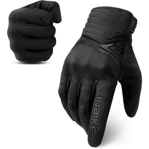 INBIKE Breathable Mesh Motorcycle Gloves Touchscreen with TPR Palm Pad Hard Knuckles, Medium