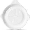 ONTUBE Ceramics Grater Plate for Ginger, Garlic, Onion, Cheese, Lemon, Chocolate, Vegetables and Fruits for Kitchen, White (5.5" x 1 Pieces)