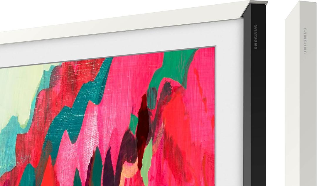 Samsung 65 The Frame Customizable Bezel (2025 Model), Magnetic, Quick and Easy Installation, VG-SCFF65WTBZA, Modern White, 65 Inch Pro