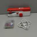 Handheld Sewing Machine, Mini Portable Sewing Machine for Beginners, Electric Fast Stitching, DIY Fabric Clothes Repair Kit, Home Travel Mending Machine with Accessories (Red)