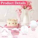 Novabright 15 Pcs Clear Cake Boxes 6 x 6 x 8.3 Inch Clear Bakery Gift Boxes with Pink Ribbon Small Transparent Cake Container for Dessert Cookies Plastic Cupcake Treat Box for Wedding Birthday Party
