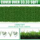 Grooy 40"x120"(33.33 SQFT) Artificial Hedge Grass Wall Roll Panels, Boxwood Panels, Greenery Wall Backdrop, UV Protected Privacy Fence Screen for Outdoor Indoor Wedding Dcor