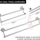 #304 Stainless Steel Double Towel Bar,Optional Different Length Installation (Brushed Nickel - 24 inches, Double Towel bar)