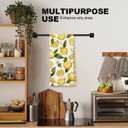 Summer Lemon Kitchen Towel, Lemon Themed Gifts Dish Tea Towel for Kitchen, Yellow Fruit Decorative Hand Towel for Bathroom, 16x24 Inches
