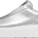 FitFlop Womens Rtg Leather Laceless Sneakers (8, Silver)