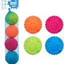 Best Pet Supplies Interactive Squeaky Dog Chew Toy, Ideal Dog Toys for Chewers, Small, Medium & Large Dogs, and Fetch Lovers - Fuchsia, Green, Blue, Orange, Medium 2.5"