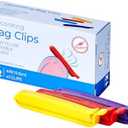 Keenpioneer Bag Sealing Clips for Food and Snack Storage, Decorating/Icing Bag Sealing Clips, 4inch, 12-Piece, 4-Color