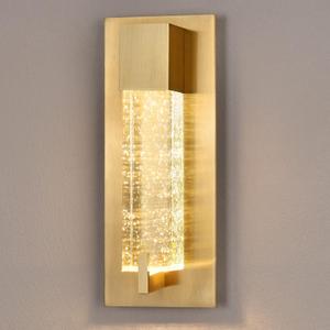 WOSHITU LED Wall Sconce Light: 11 Inch Gold Modern Sconces Wall Lighting 3000K Dimmable Crystal Wall Lamps Indoor Bathroom Sconce Wall Mount Light Fixtures for Living Room/Bedroom/Hallway