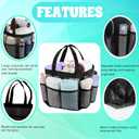Attmu Mesh Shower Caddy Portable, Quick Dry Hanging Shower Tote Bag for College Dorm Room Essentials, Large Capacity Shower Caddy Dorm for Bathroom Gym Swimming, Black