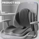 Ergonomic Seat Cushion, Office Chair Seat Cushions with L-Shaped Integrated Design, Memory Foam Orthopedic Cushion with Coccyx Hollow, Lumbar Support & Tailbone Pain Relief for Long Sitting (Grey)