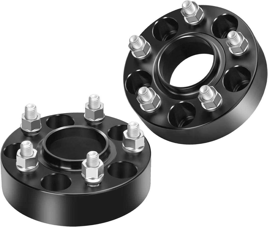 KSP 5X114.3 Wheel Spacers for 350Z 370Z G35 G37, 1.5"(38.1mm) Aluminum Tire Spacers Compaible with Nissan Infinit 300SX 240SX 350Z 370Z GTR, M12X1.25 Thread 66.1 Hub Bore Spacer for Racing Drift Car (Black)