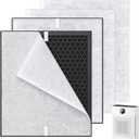 2 Pack PR1 Replacement Filter for Mooka Mode PR1 Air Purifier, H13 True HEPA Filter for Home Large Room up to 2200sq.ft, includes 4pcs Washable Pre Filter Removes Pollen Dander Smoke Pet Hair Dust