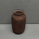 Terracotta Vase, Large Rustic Ceramic Vase, Farmhouse Decor for Living Room, Shelf, Mantle, Entryway, Room Decor, 9 Inch, Brown