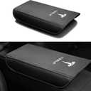 Polwlamks Center Console Armrest Cover for Model Y / 3, Soft Leather Pad Armrest Protector Compatible with New Tesla Refresh Model Y (2020-2026) / Model 3 (2019-2025), Tesla Armrest Box Cushion