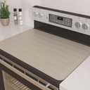 Stove Top Covers for Electric Stove, Thickened Premium Silicone Stove Mat for Glass Top Stove, 28 x 20 Glass Stove Top Cover Protector, Oven Range Top Cover, XL Dish Drying Mat (Beige)