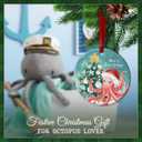Octopus Ornament 2025 - Funny Santa Octopus Christmas Tree Decoration, Cute Sea Animal Xmas Gift for Ocean and Marine Life Lovers