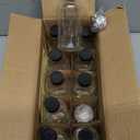 10 Pack, 4 oz Small Clear Glass Bottles w/Lids & 3 Stainless Steel Funnel - 120ml Boston Round Sample Bottle for Potion, Juice, Ginger Shot, Wellness, Oils, Whiskey, Liquids - Leakproof Travel Bottle