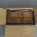 KLM Countertop Coffee Station Organizer, 2 Tier Wooden Shelf for Coffee Bar Accessories, Condiment Storage Caddy for Kitchen, Bathroom Counter Organizer, Home, Office - Brown