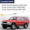 Engine Oil Level Gage Dipstick Fit for Toyota 1984-1995 Pickup 4runner 2.4L Engine Oil Level Dipstick Gauge Replace# 15301-35020 1530135020