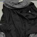 Youtalia Women's Hoodie Sweatshirt Long Sleeve Cowl Neck Pullover Color Block Thin Tunic Top (Large, Black)