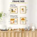 IBUYKE 8x10 Picture Frame,Solid Oak Wood 8x10 Photo Frame with Mat to 5x7,10x8 Picture Frames With Tempered Glass,Tabletop or Wall Mount Display,Home Decor,Natural Oak 8 x 10 Frame,UWPF0810N