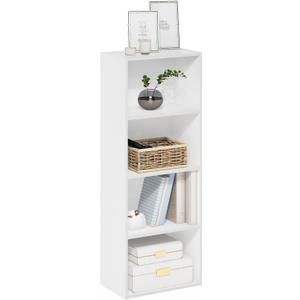 Furinno Luder Bookcase / Book / Storage, 4-Tier, White