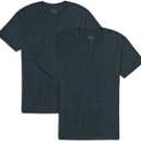 Fruit of the Loom Men's Eversoft Cotton T Shirts, Breathable & Moisture Wicking with Odor Control, Sizes S-4x (Large, 2 Pack Black Heather)