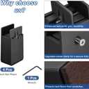 uxcell 4 Inch Bed Risers with Adjustable Screw Clamp, 4Pcs Furniture Risers for Bed, Desk, Sofa, Table, Fit for Furniture Thickness 0.39-1.45", Supports 5000 Pounds, Black