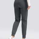 SANTINY Women's Fleece Lined Joggers Water Resistant High Waisted Thermal Sweatpants Winter Pants Hiking Running Pockets (Gray, S)