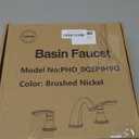 Bathroom Sink Faucet, Faucet for Bathroom Sink, Widespread Brushed Nickel Bathroom Faucet 3 Hole with Stainless Steel Pop Up Drain and cUPC Lead-Free Hose - (Brushed Nickel) (8 Inch 1 Pack)