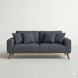Urnishings Lakeview Presley Sofa - Navy Blue 37x80x24