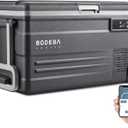 BODEGACOOLER 12 Volt Car Refrigerator,80 Quarts Portable Fridge,75L RV Freezer Single Zone,with APP Control,-4-68 Car Cooler,12/24V DC & 100-240V AC for Travel, Camping,Outdoor,Truck,SUV