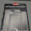 3pcs 100% Pure Titanium Cutting Boards with Juice Groove, Double-Sided Non-Toxic Chopping Boards for kitchen Meat, Vegetables and Fruits, Dishwasher Safe, Grey (17.32x11.8in, Gray)