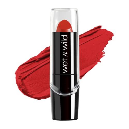 Wet n Wild Silk Finish Lipstick, Hydrating Rich Buildable Lip Color, Formulated with Vitamins A,E, & Macadamia for Ultimate Hydration, Cruelty-Free & Vegan - Cherry Frost