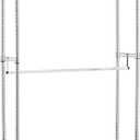 Amazon Basics Adjustable Clothes Rack for Handing, Double Hanging Rod Garment Rolling Closet Clothing Organizer, Chrome, 36'' x 14'' x 72''